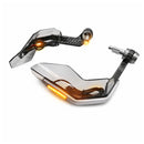 Cubremanos Moto Luz LED Ámbar Universal  Transparente tipo Ahumado MTC805