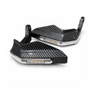 Cubremanos Motocicleta Luz LED Ámbar UNIVERSALES Tipo Carbono Racing  MTC806