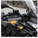 Cubremanos Motocicleta Luz LED Ámbar UNIVERSALES Tipo Carbono Racing  MTC806