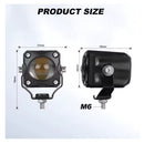 Faro LED Universal Luz  Blanca/Ambar 12V Moto C/Disipación de calor MTC810