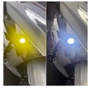 Faro LED Universal Luz  Blanca/Ambar 12V Moto C/Disipación de calor MTC810