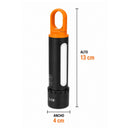 Lámpara mano Mosqueton Zoom Recargable USB 9 Modalidades Luz Blanca Roja MTYX113