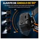 Lámpara Minera Ángulo 90º Ajustable 7 Modalidades Recargable MTYX121