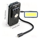Lámpara LED COB  USB-C  Luz Flexible, Imán, Gancho, Pantalla LCD y Power Bank MTYX125