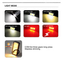 Lámpara LED COB  USB-C  Luz Flexible, Imán, Gancho, Pantalla LCD y Power Bank MTYX125