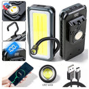 Lámpara LED COB  USB-C  Luz Flexible, Imán, Gancho, Pantalla LCD y Power Bank MTYX125