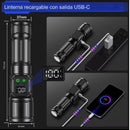 Linterna LED Power Bank COB c/ Caja Suvivor Indicador de Batería Impermeable MTYX21