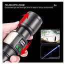 Linterna LED 30W Zoom Luz COB Lateral Imán display nivel % Batería (Kit con Estuche) MTYX26