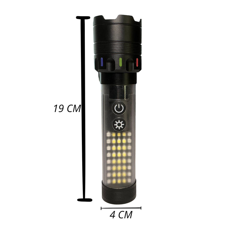 Lampara Power Bank COB 40 Leds Efecto Patrulla Luz Blanca 5 Modos 500W MTYX40