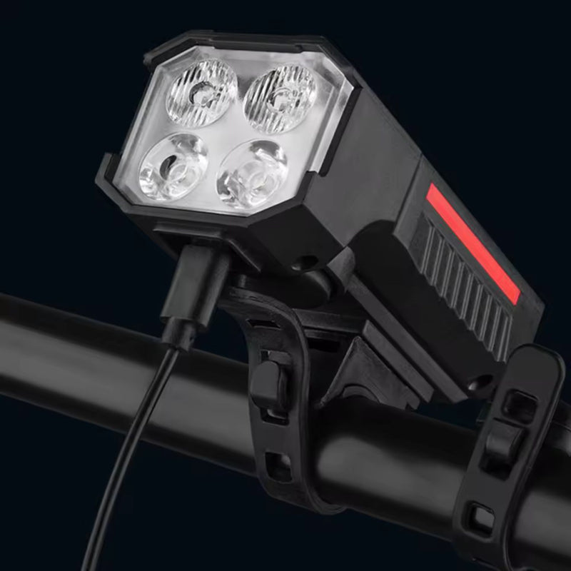 Luz Delantera Bicicleta Solar Bocina Sensor Automático 6 Modos MTYX73