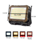 Reflector LED Solar Recargable Portátil Imán Gancho 4 Modos de Luz MTYX87