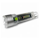 Lámpara LED XPE Luz UV  Multifunción Mosqueton Imán Pantalla digital efecto patrulla NGSD198