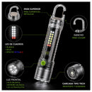 Lámpara LED XPE Luz UV  Multifunción Mosqueton Imán Pantalla digital efecto patrulla NGSD198