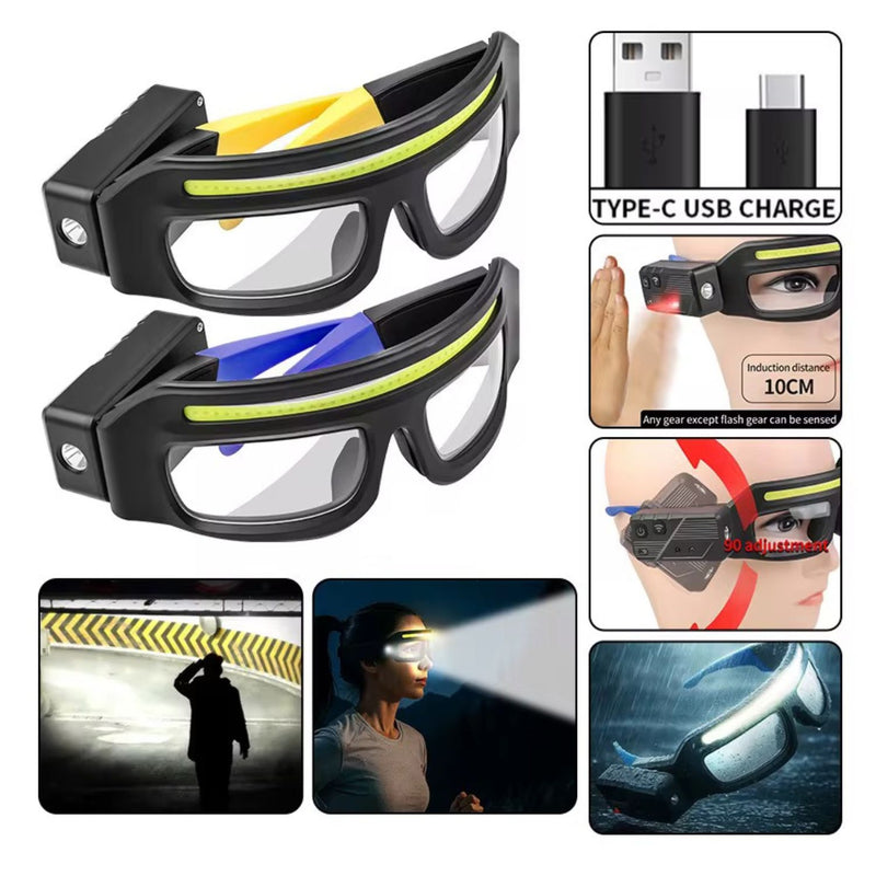 Gafas LED Inteligentes 4 pasos Sensor y Cabezal Ajustable 90° Luz Panorámica NGSD254