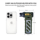 4 en 1 Ventilador de Mano *TURBO* Rompe vidrios Corta cinturón Luz led carga-C NGSD316