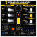 Lámpara LED Recargable Multifuncional COB Giratoria 90° Tipo C NGSD339