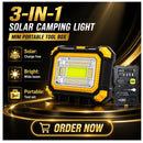 3 En 1 Reflector LED Solar Recargable + Kit Herramientas Power Bank Portátil NGSD355