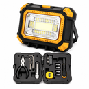 3 En 1 Reflector LED Solar Recargable + Kit Herramientas Power Bank Portátil NGSD355