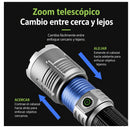 Lámpara LED Zoom Telescópico usb-C Alta Potencia  5 Modos NGSD413