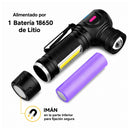 Lámpara mini COB lateral 5 Modalidades luz Blanca luz Roja Clip sujeción e Imán NGSD419