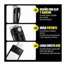 Lámpara LED Portátil Recargable USB CLIP + IMAN 5 Modos NSGD188