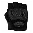 Guantes Moto Medio Dedo Protección Nudillos Palma Acolchada Antideslizante  PJ418