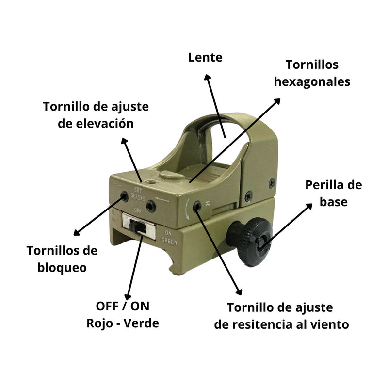 Mira Holográfica Mini Luz Roja / Verde PJ617