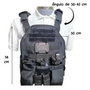 Chaleco Molle, PORTA: Placas, Cargadores, +Comparti, Liberación rápida 1 PASO (ver video Descripción) PJ626