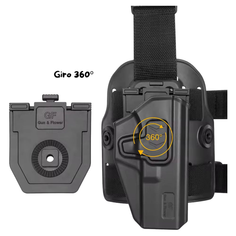 Funda Holster Muslera ARMA UNIVERSAL liberación rápida 360º PJ698