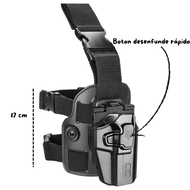 Funda Holster Muslera ARMA UNIVERSAL liberación rápida 360º PJ698