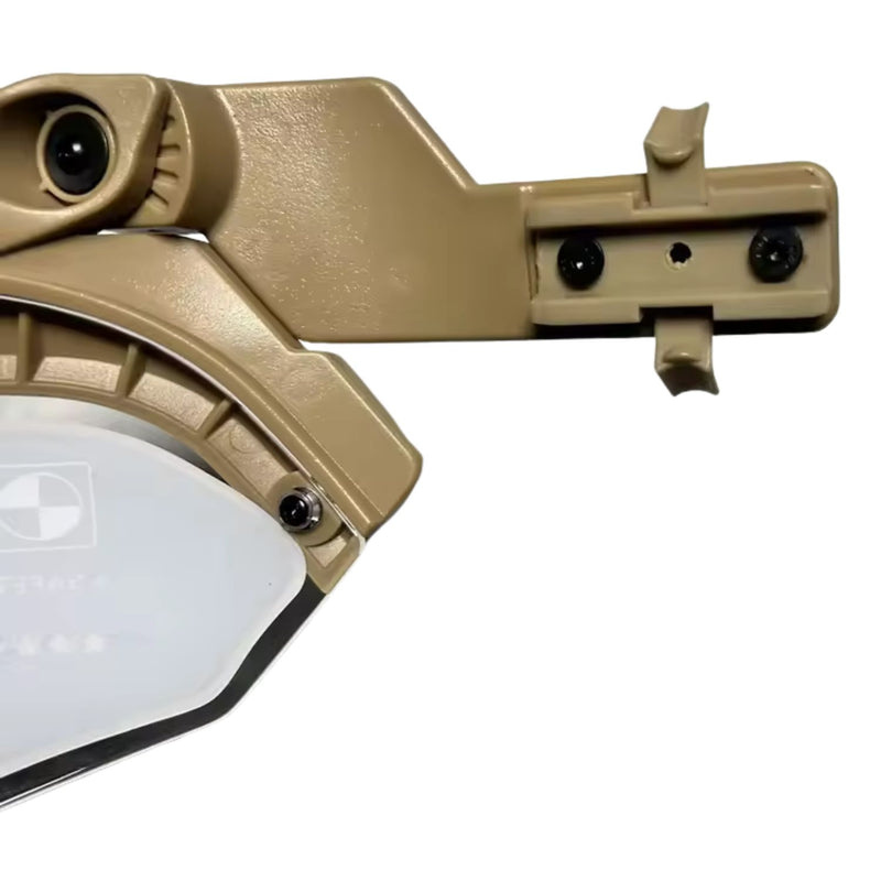 Visor Balístico Casco Protección Nivel 3A Montaje Riel Universal Abatible y Ajustable PJ726