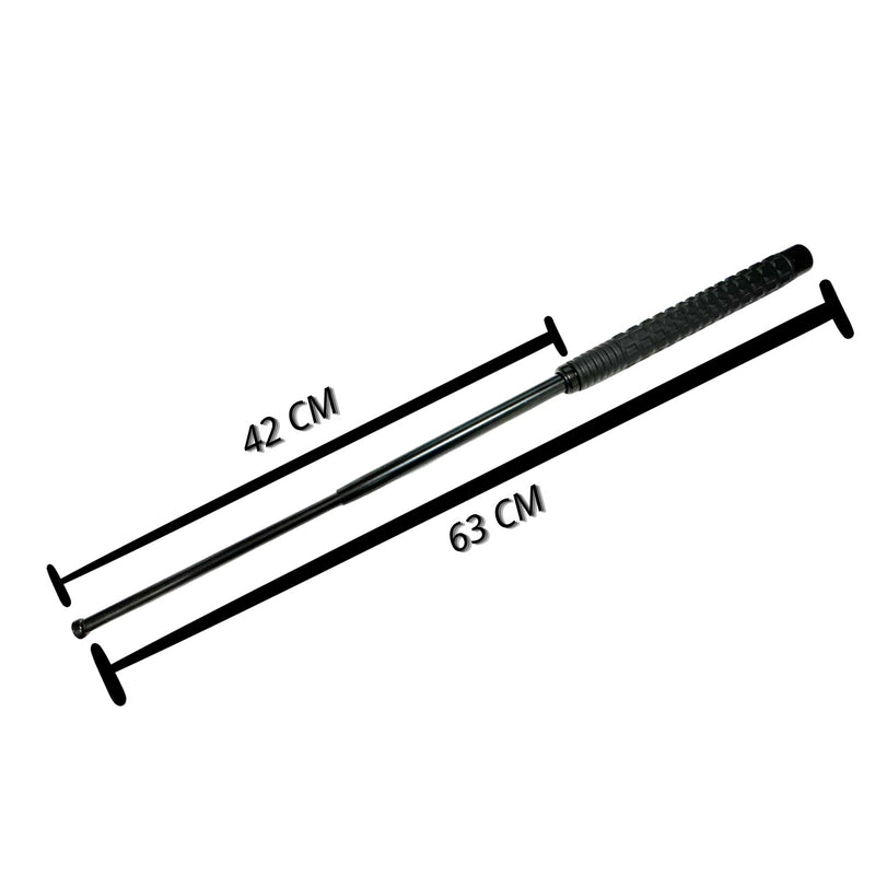 Bastón Retráctil 25 pg Acero Protección Portátil PJ731