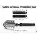 Pala Táctica Plegable Multifuncional con Cuchillo Silbato Desarmador Punta de alto impacto Supervivencia PJ-769