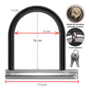 Candado Moto Tipo U Antirrobo Alta Seguridad S7007