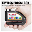 Candado antirrobo “press lock” Moto, Bici Alarma c/sensor movimiento+Funda 6mm S8305