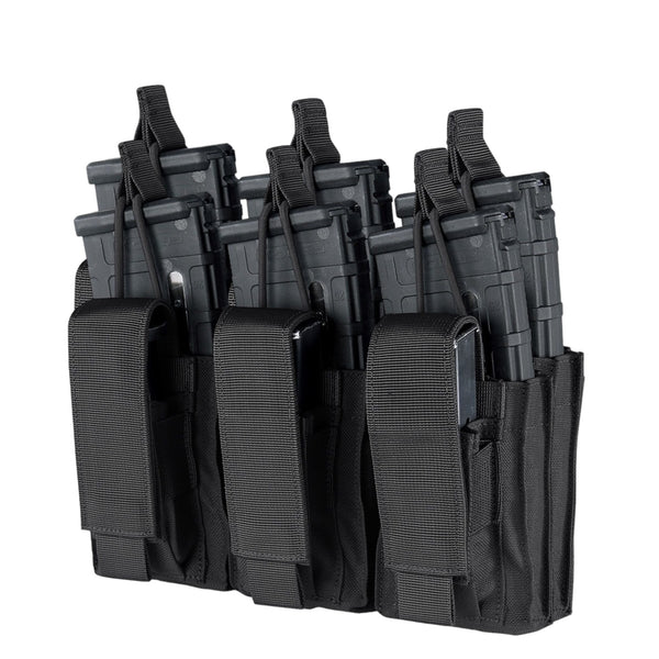 6 Porta cargadores R, división doble con sistema molle p/chalecos, cinturones, ropa, mochilas, etc. SN144