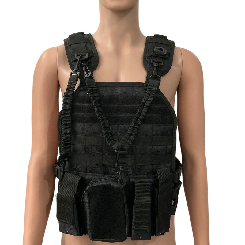 Chaleco Bungee portafusil y porta accesorios SN163