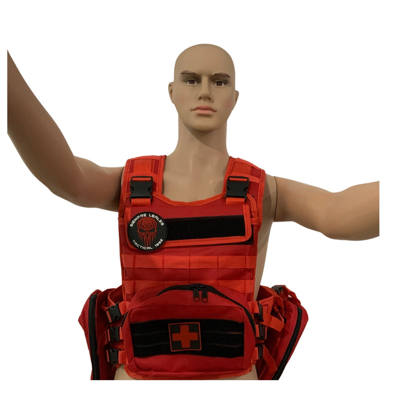 Chaleco Táctico Alta Visibilidad sistema molle Emergencia, Bombero, etc SN196