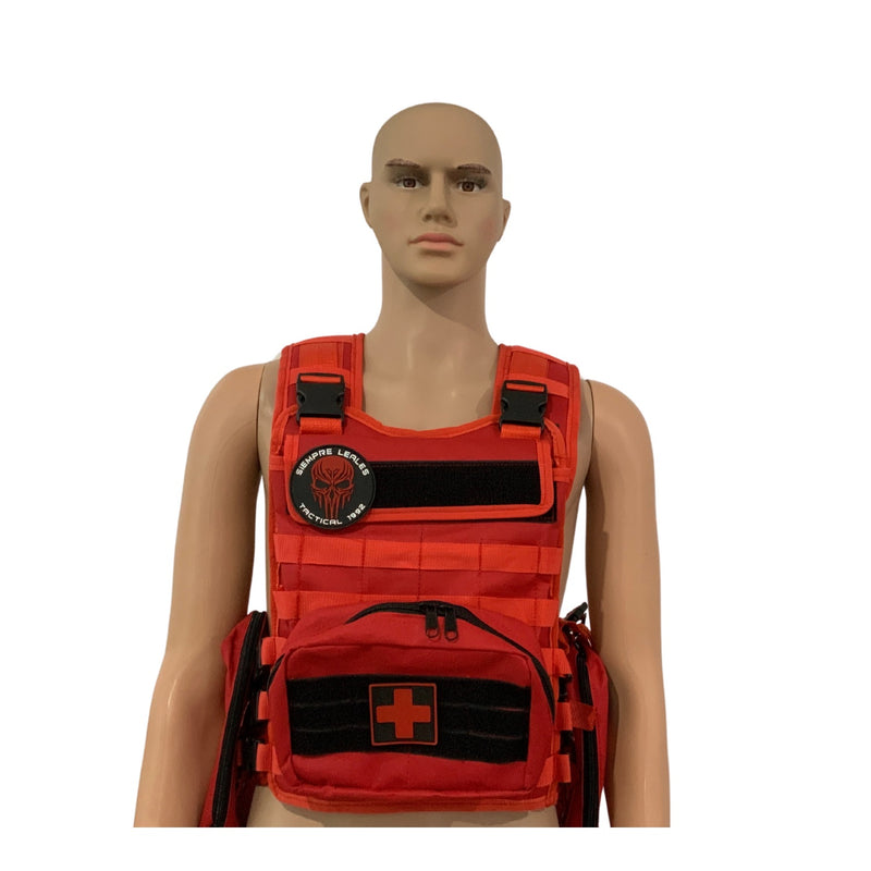Chaleco Táctico Alta Visibilidad sistema molle Emergencia, Bombero, etc SN196