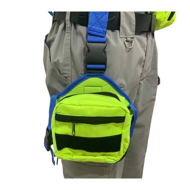Chaleco Paramédico + Piernera – 3 Bolsas molle ALTA VISIVILIDAD SN200