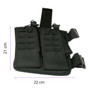Piernera táctica Doble porta cargador corte laser M4 5.56mm SN226