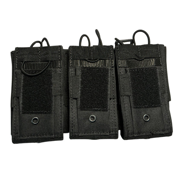 3 Porta Cargadores R, 3 cortos, Sistema MOLLE Modular Ajustable SN232