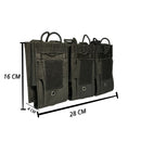 3 Porta Cargadores R, 3 cortos, Sistema MOLLE Modular Ajustable SN232