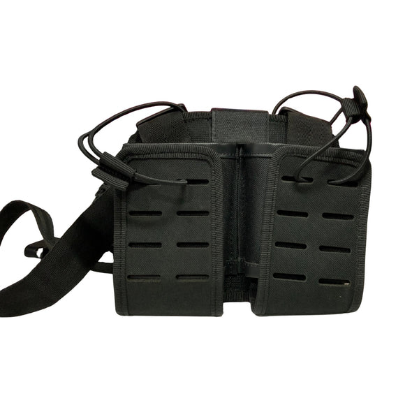 Piernera porta cargador DOBLE corte laser con Base ABS liberación rápida SN235