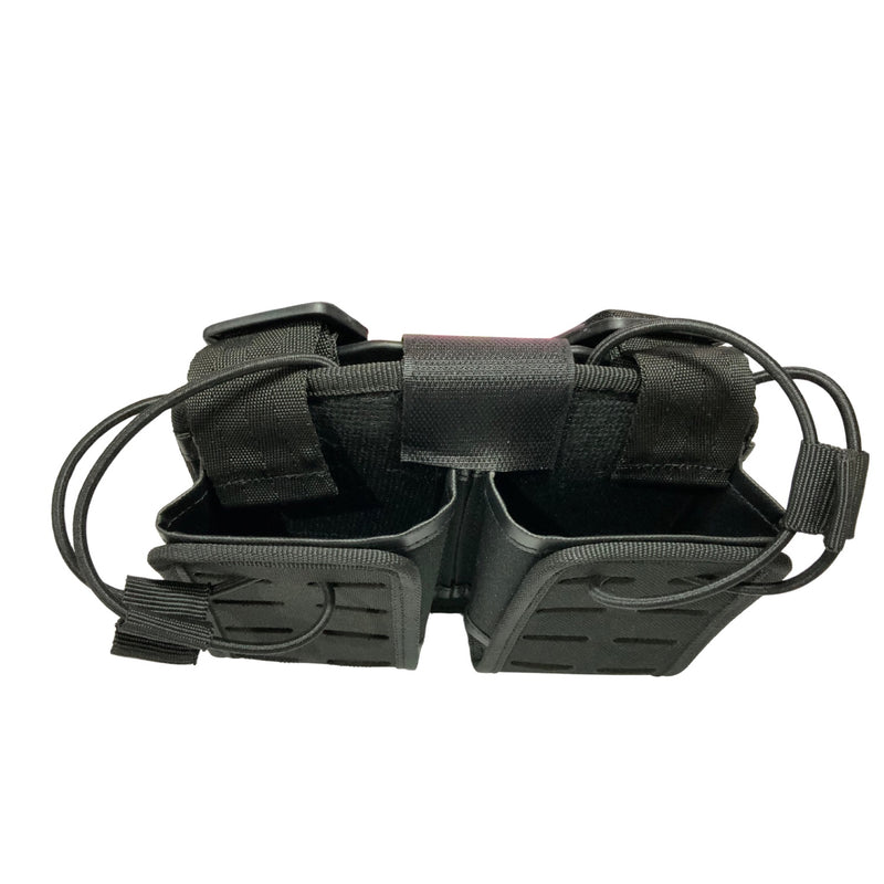 Piernera porta cargador DOBLE corte laser con Base ABS liberación rápida SN235