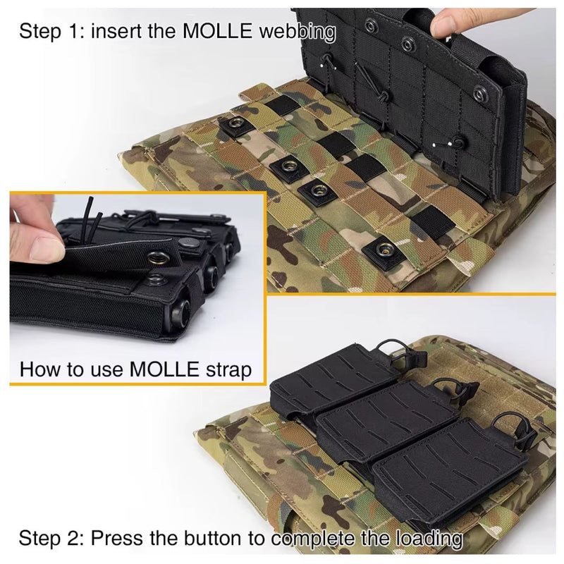 Porta Cargadores MOLLE Corte Láser 29*17 –  de Precisión SN236