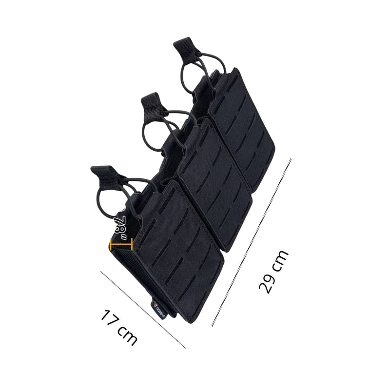 Porta Cargadores MOLLE Corte Láser 29*17 –  de Precisión SN236