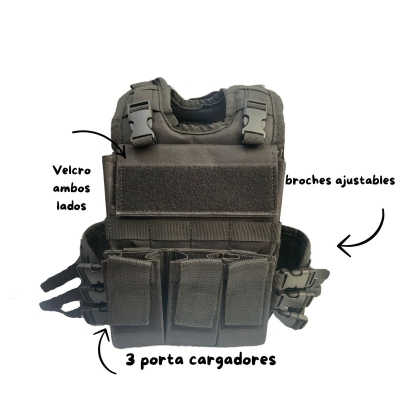 Chaleco táctico P/ baby, bebe c/ porta cargadores SN172