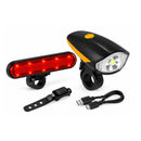 KIT luces LED Bocina potente Luz blanca 3 modos, roja 7 modos Bicicleta,patin T7588-5