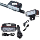Luz Frontal LED Bici Claxon Medidor Batería Alta Visibilidad TC3146